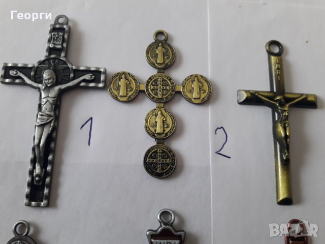 Метални релефни детайлни кръстове-4, снимка 4 - Колиета, медальони, синджири - 23383599