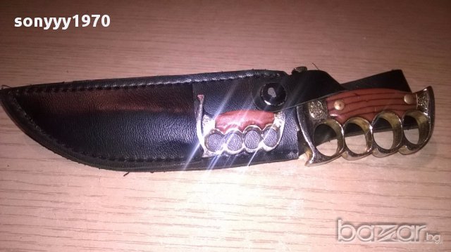 440 stainless steel-ножове 2 бр с кания-17см-внос швеицария, снимка 2 - Антикварни и старинни предмети - 17317592