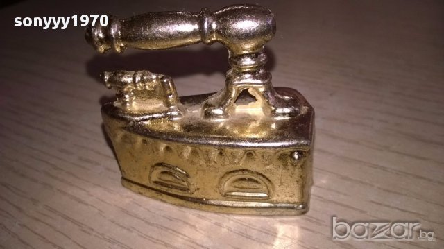 Мини ретро колекция-ютия-бронз/месинг-5х4х2см-внос швеицария, снимка 4 - Антикварни и старинни предмети - 17527686