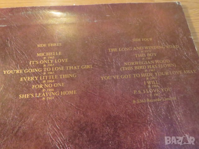 Пакет Две грамофонни плочи Бийтълс, The Beatles - love songs  .. издание 80 те , снимка 6 - Грамофонни плочи - 24999690