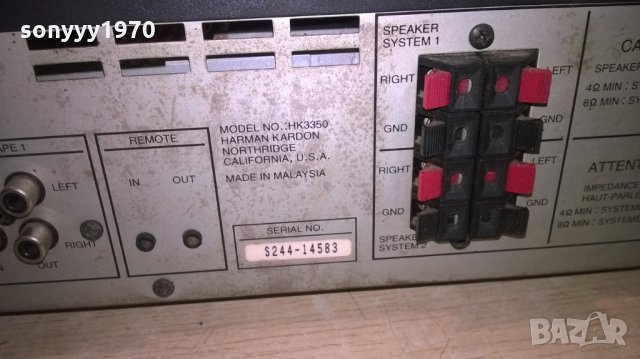 harman/kardon hk3350 stereo receiver-за ремонт/части, снимка 13 - Ресийвъри, усилватели, смесителни пултове - 23526017
