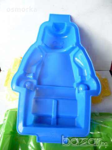 Голяма силиконова форма за сладкиши кейк кекс мъфин торта в формата на фигурка Лего Lego молд човече, снимка 3 - Форми - 20318472