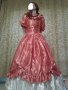 Бална рокля във викториански стил в розово и бяло, снимка 14
