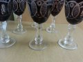 Сервиз кристални чаши цветен червен кристал, снимка 3