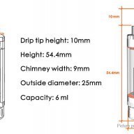 GeekVape Griffin 25 RTA Top Airflow Tank - 6ml,оригинален атомайзер! , снимка 2 - Вейп без пълнители - 17479120