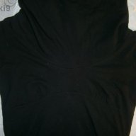 Черна блуза Кевело М размер с поло яка, снимка 3 - Тениски - 11186163