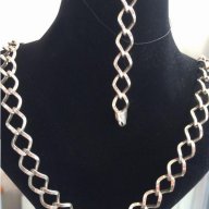Дамски сребърен ланец, снимка 5 - Колиета, медальони, синджири - 8751601