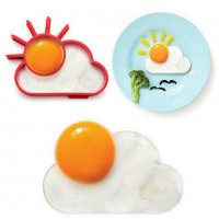 Нови силиконови форми за пържене на яйца - жаба, заек, сова, слънце и облак или череп, снимка 12 - Други - 20588703