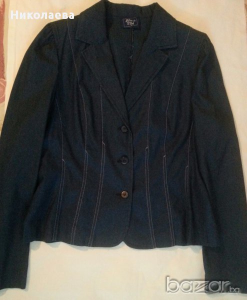 Елегантно сако от тънък деним, без подплата,XL., снимка 1