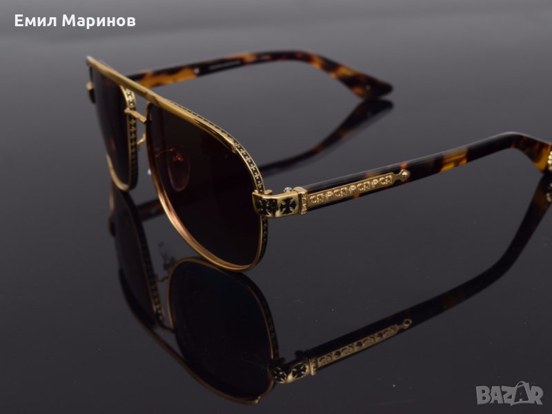Слънчеви очила Chrome Hearts Boneyard Gold, снимка 1