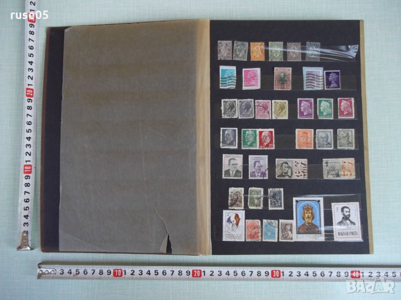 Класьор стар с пощенски марки, снимка 1