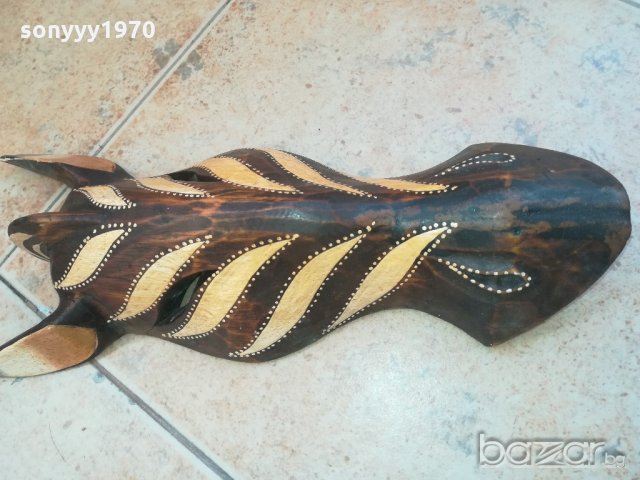 дървена маска-31х13х8см-зебра-внос швеицария, снимка 11 - Колекции - 21005185