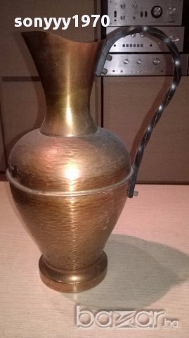 Ретро кана-мед/месинг/ковано желязо-33х22х17см-внос швеицария, снимка 14 - Антикварни и старинни предмети - 17560387