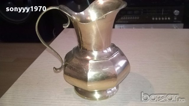 Красива кана в цвят злато-14х14х11см-внос швеицария, снимка 5 - Антикварни и старинни предмети - 17140132