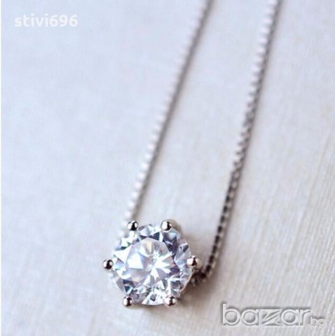 Колие Австрийски кубически цирконий 925 стерлинг.100 % Ново., снимка 12 - Колиета, медальони, синджири - 19977197