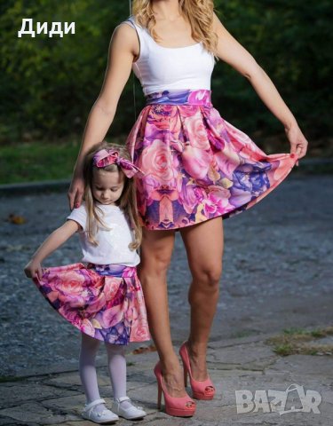 Уникална дамска пола, цветна, на цветя, има и детска, снимка 1 - Поли - 23881512