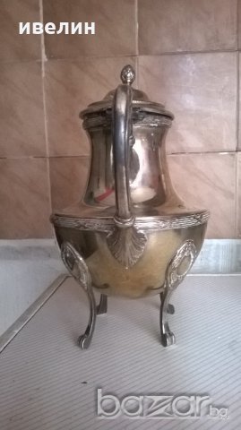 стара посребрена бронзова кана, снимка 2 - Антикварни и старинни предмети - 18762285