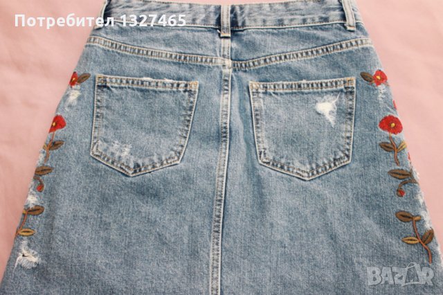 Дънкова пола, снимка 2 - Поли - 25216213