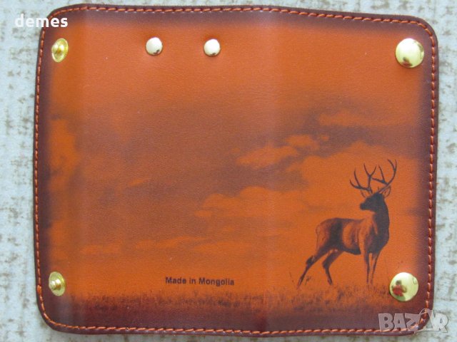 Автентичен кожен ключодържател с елен лос от Монголия-26, снимка 5 - Други - 25850377