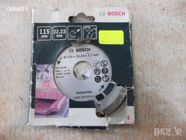 Диск за рязане"BOSCH/ф115х22,23х1,7мм/"на тухли,бетон и др., снимка 1 - Други инструменти - 24463919