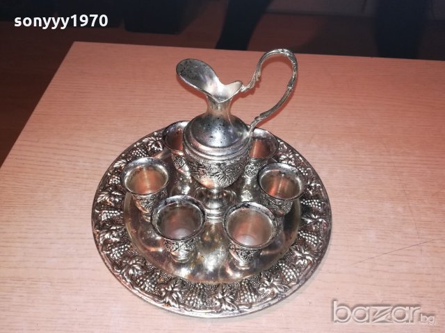 ретро колекция-поднос с кана и 6 чаши-внос швеицария, снимка 8 - Колекции - 20403358