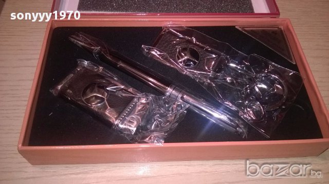Mercedes-луксозeн подаръчен комплект 20/12см-внос швеицария, снимка 3 - Антикварни и старинни предмети - 16342925