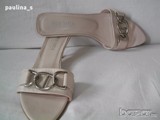 Розови летни обувки / чехли ”Emilio Garcia”-genuine leather / естествена кожа , снимка 1 - Чехли - 14701210