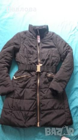 Дълго шушляково яке с топла подплата, снимка 2 - Якета - 22325340