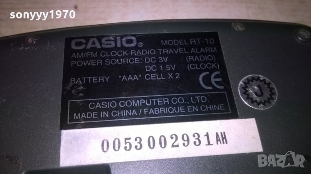 casio rt-10 clock radio-внос швеция-12х8х2.5см, снимка 16 - Радиокасетофони, транзистори - 25526674
