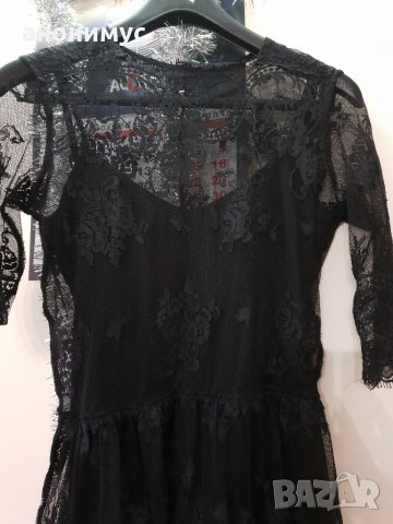 Красива дантелена черна рокля, снимка 4 - Рокли - 23919399