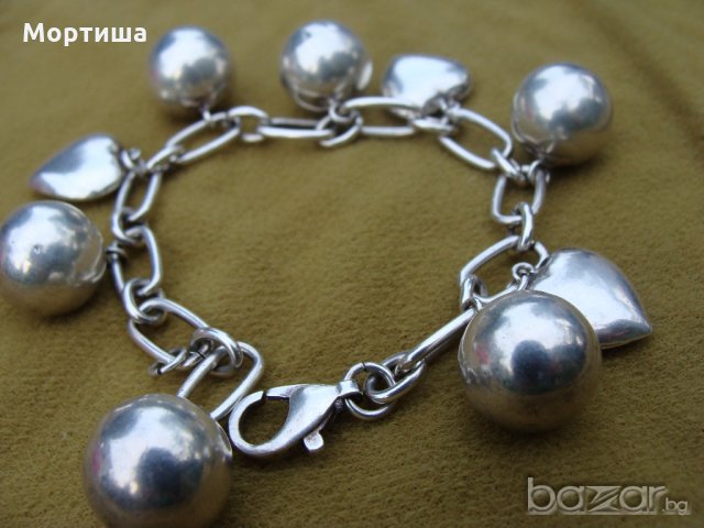  Масивна сребърна гривна , снимка 3 - Гривни - 19375086