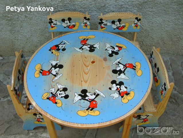 Детска маса с 4 стола, снимка 5 - Мебели за детската стая - 18547003