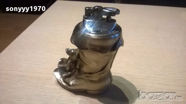 Ретро запалка-ботуш 12/9/6 см-внос швеицария, снимка 6 - Антикварни и старинни предмети - 15966884