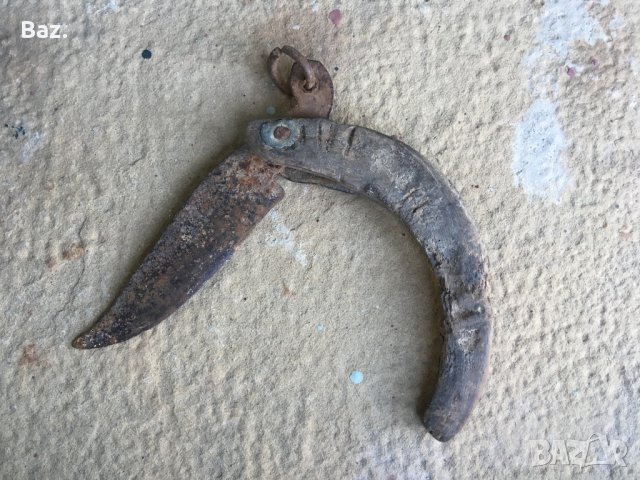  Автентичен старовремски нож за дране, снимка 2 - Антикварни и старинни предмети - 23865332