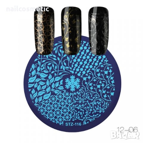 Кръгъл шаблон за печати, снимка 9 - Продукти за маникюр - 24830503