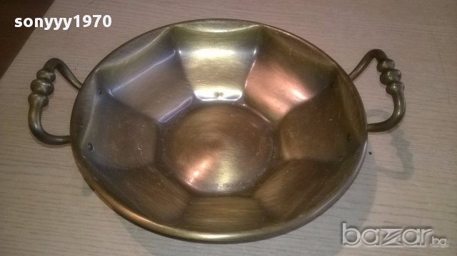 Ретро колекция-фруктиера мед/месинг 27х8см-внос швеицария, снимка 14 - Антикварни и старинни предмети - 17238651