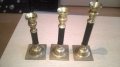 Ретро свещници-3бр 22/20/18х8х8см-внос швеицария, снимка 6