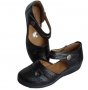 Черни дамски отворени обувки Езел със стелка comfort, снимка 3