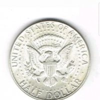 AU-UNC 50 Cents JFK 1964 Philadelphia Mint, снимка 2 - Нумизматика и бонистика - 20221683