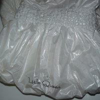 Топло Little Queen бяло яке – 116 ръст, снимка 14 - Детски якета и елеци - 19825160