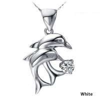 Дамско сребърно колие с формата на делфин Модни аксесоари 2017 посребрен, снимка 9 - Колиета, медальони, синджири - 19479839