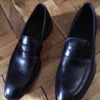 Обувки DEL RE- PENNY LOAFER BLACK-№44 италиански нови-естествена кожа, снимка 1 - Официални обувки - 23445124