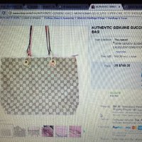 100 % Gucci monogram GG Canvas Eclipse Tote Leather чанта, снимка 11 - Чанти - 18920357