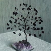 Кристални дръвчета изцяло от естествени камъни.Дървото на живота и любовта., снимка 9 - Декорация за дома - 19828944