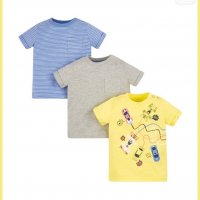 Mothercare комплект от 3 броя тениски блузи с къс ръкав 2-3 години, снимка 1 - Детски комплекти - 22270108