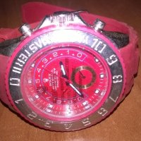 нов часовник-гумена червена каишка, снимка 6 - Други - 21835038