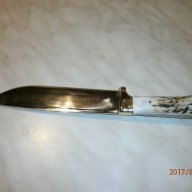 нож с бронзов гард и рогова дръжка, снимка 4 - Ножове - 17371313