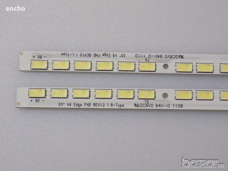 Back light LED 55" V6 Edge REV1.0 1 R-Type и 55" V6 Edge REV1.0 1 L-Type от Philips 55PFL6606H/12, снимка 1