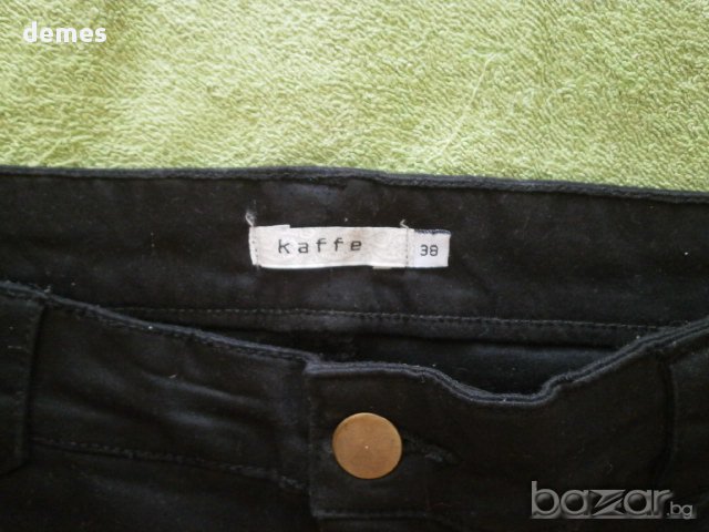 Дамски черни слим дънки KAFFE, размер 28 , снимка 2 - Дънки - 15421011