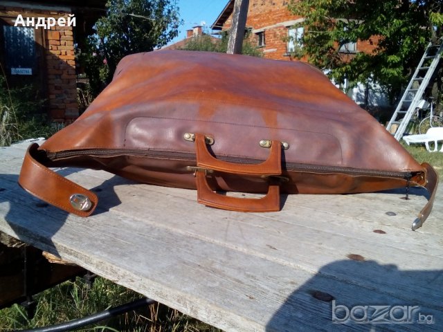 Кожен сак,чанта, снимка 5 - Антикварни и старинни предмети - 19443143